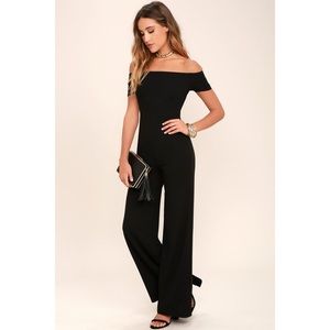 Black Off-the-Shoulder Jumpsuit
